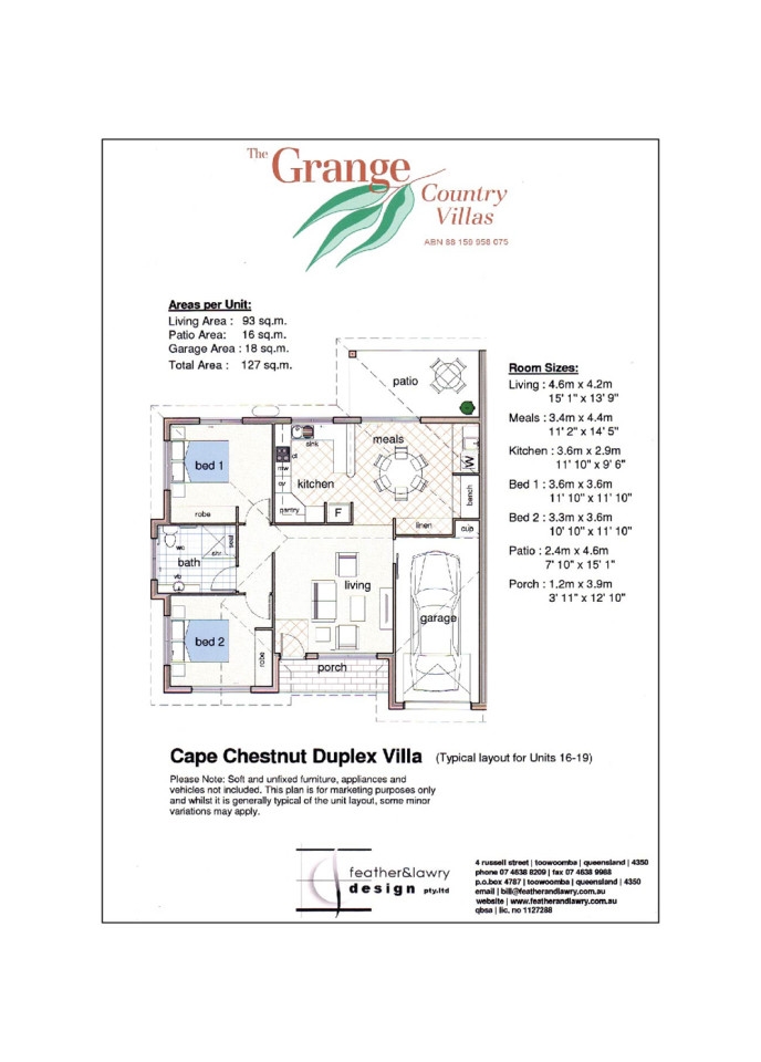 Typical Layout Units 16-19