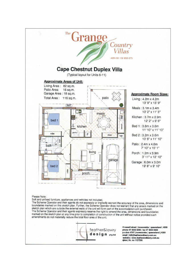 Typical Layout Units 6 – 11